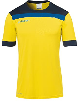 uhlsport Kinder Trikot Offense 23 Trikot, limonengelb/Marine/azurblau, 128, 100380411