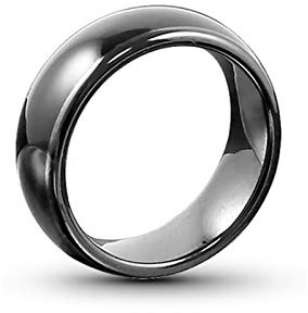 hecere T5577 o chip UID RFID Negro Cerámica Smart Finger Reescritura Anillo 125KHZ/13.56MHZ Wear para hombres o mujeres (T5577 125KHZ-19MM)