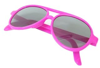Kizrr Kids/Childrens Size - Glossy Fuchsia Pilot Aviation Retro Classic Sunglasses! Boys Girls Unisex [30% less plastic]