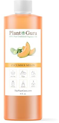 Cucumber Melon Fragrance Oil 8 fl. oz. Scented Oil for DIY Soap Making, Candles, Bath Bombs, Body Butters. Used in Aromatherapy Diffusers, Burners and Warmers. Great Addition to Lotions and Creams.