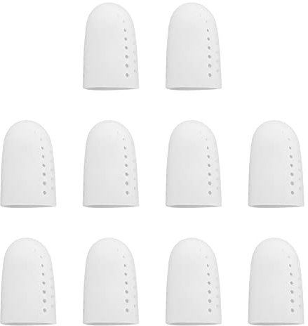 SWYSGS Protector de dedo del pie de gel, 10 fundas de dedo del pie transpirables, protector de sombrero de dedo del pie grande, almohadilla de dedo del pie para aliviar el dolor de los pies