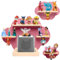 OPERMAXER Tonie Regal Wolke für 30-35 Figuren, 3er Set TonieRegal für Toniebox & Tonies Hörfiguren, Jungen und Mädchen | Perfekte Figuren Aufbewahrung im Kinderzimmer (Rosa)