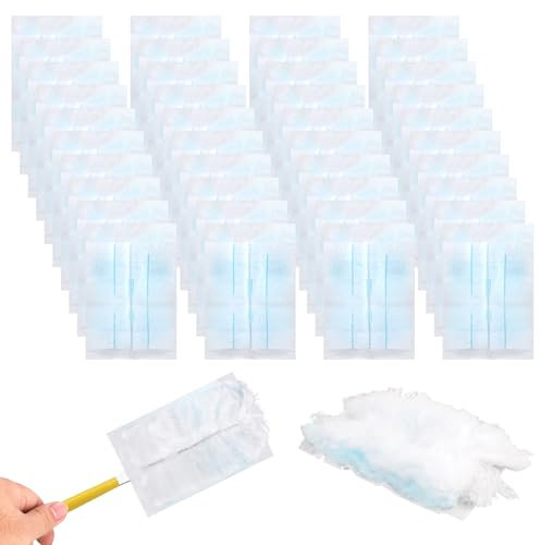 40st Staubtuch Nachfüllung, Reinigungsstaub Staubtuch Nachfüllung Staubmagnet Staubwedel Nachfüllungen für Swiffer Dusters 180 / Staubwedel mit Ausziehbarem Griff Parfümfrei zum Reinigen