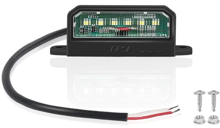Yinaolan 1 feux Lampes de plaque d'immatriculation LED 12V/24V étanches 6 SMD pour voiture, remorque, camion, caravane, bateau, véhicule ou camion
