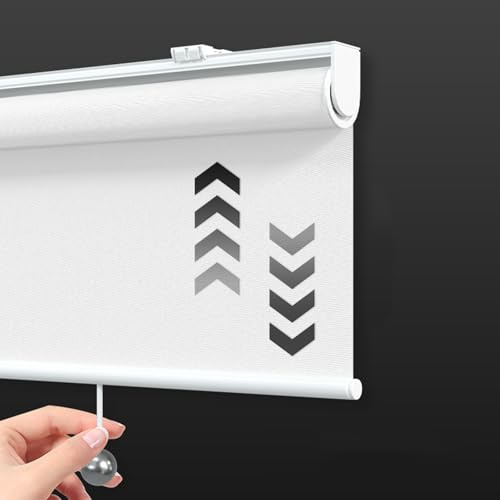 FENGSHOUU Store Enrouleur Occultant sans Fil,Stores Enrouleurs Automatiques à Ressort,100% Occultant Protection UV,pour Maison,Cuisine,Bureau,Personnalisable,Largeur×Hauteur (60cm x 100cm)