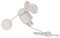 Anemometer, Windgeschwindigkeitsmessgerät, Geschwindigkeitsmesssensorbecher, Anemometerbecher, Windmesser, RJ11-Anschluss, 3 Becher, Windrichtungsmesser für Wettermesser