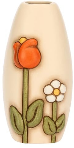 THUN, Portacandela In Ceramica, Collezione Happy Country, Ideale per il tuo Soggiorno, Camera e Bagno, Accessori per Casa, 8,9 x 8,2 x 16 cm