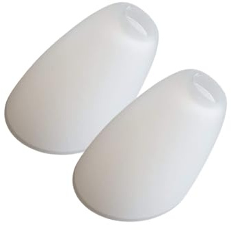 2 Stück Lampenschirm Schute Ersatzglas Lampenschirm G4 Opalglas weiß matt abgeschrägt/gerade Ø4,5cm (2x abgeschrägt G4 weiß)