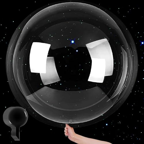 AUNGKWANG 10 stycken Bobo genomskinliga ballonger, 80 cm jumbo bobobo-klara ballonger, transparenta bubblor boboballonger, återanvändbara bubbelballonger, för födelsedag bröllop årsdag festdekoration