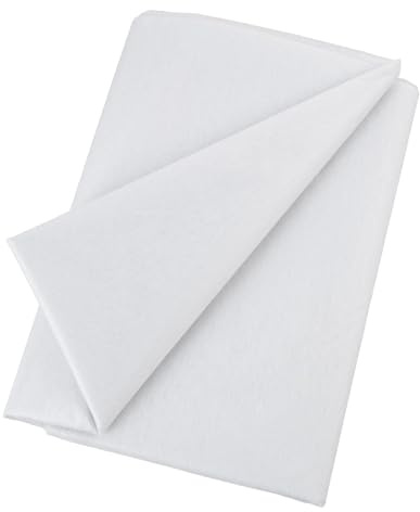 Tissu Thermocollant Blanc, 100 cm x 200 cm, Entoilage Thermocollant, Poids Moyen, Idéal pour Couture, Matelassage, Bricolage et Broderie