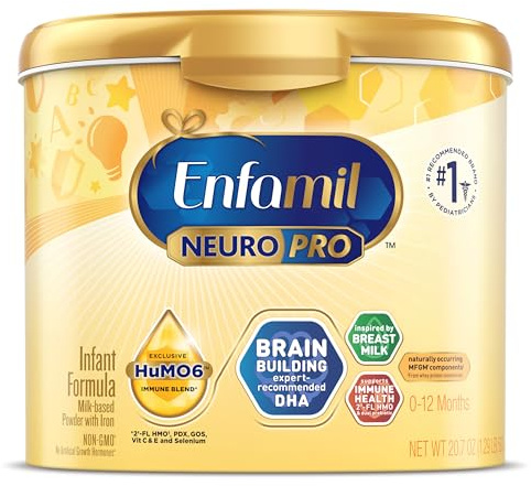Enfamil NeuroPro Baby Formula, Brain Building Duo DHA & MFGM, Exclusive Immune Supporting HuMO6 Blend, Powder Infant Formula, Baby Milk, 20.7 Oz