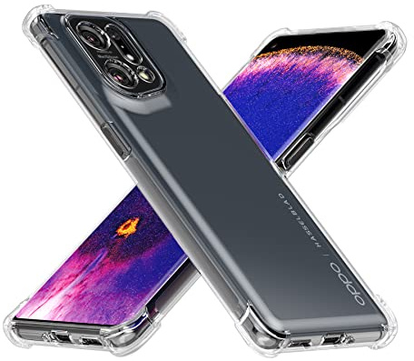 Cresee Coque Oppo Find X5 5G (6,55 Pouces) avec Protection Caméra, Coins Renforcés Étui Housse Transparent Antichoc Souple TPU Bumper Case pour Find X5, Clear
