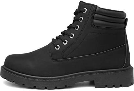 Urban Territory Bill Mens Black Lace Up Boot - Size 11 UK - Black