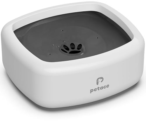 Petace Dog Water Bowl, Non Spill Pet Water Bowl 1.3 L/44 oz, Splash Proof Water Bowl for Dogs, Non Slip Dog Bowl for Puppy