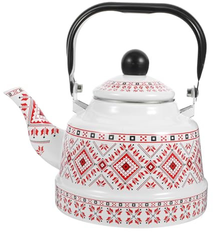 Supvox Verdickter Wasserkocher Für Den Herd 1 7 L Vintage- Schwarzer Griff Handkaffeekessel Für Hotels