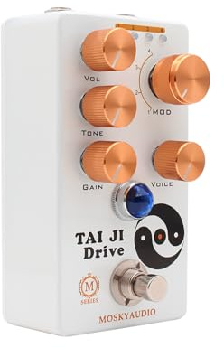 summina Gitarre Effektpedal Vintage Overdrive a Classic Tube Screamer Pedal mit Chip RC4558 für E-Gitarre und Bass Efector Overdrive für E-Gitarre mit echtem Bypass