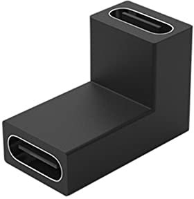 Adaptador convertidor USB 3.1 tipo C macho a hembra en ángulo recto de 90 grados