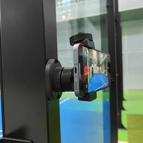 Support Téléphone 2 en 1 pour Padel, Gym, Crossfit, Calisthénie, Support Ventouse ou Aimants - Iphone Samsung etc. - Enregistrement vidéo - Rotation à 360°