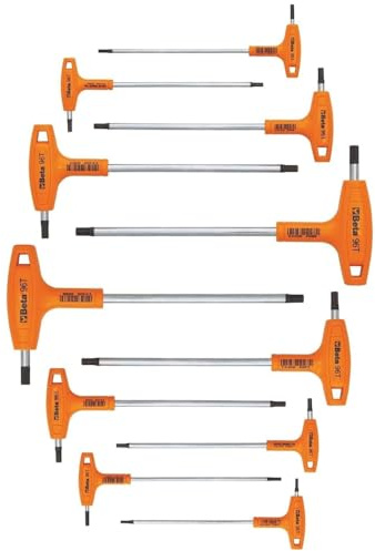 Beta 96T/S11 - Sechskant-stiftschlüsselsatz, gebogen, mit griff verchromt