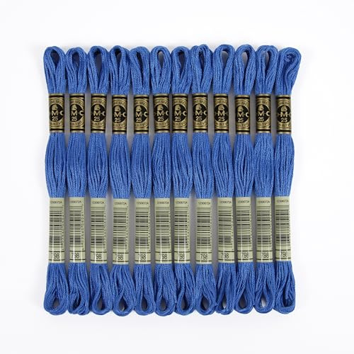DMC 117MC-0798 Sticktwist, bomull, 0798 blå, 8 m