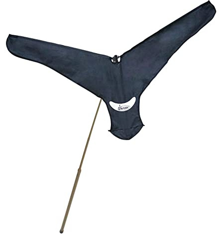 Avery Extendable Fiberglass Pole with Flag | Goose Decoy Accessory for Waterfowl Hunters | Easy Grip Handle, Extends to 13', Black