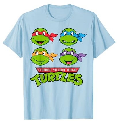 Teenage Mutant Ninja Turtles 16-Bit Turtle Heads T-Shirt T-Shirt