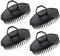 Segbeauty 4 stücke Shampoo Pinsel, Kopfhaut Massager Pinsel Set, Friseur Pinsel, für Haarwachstum Bart Körper Waschen Hundesalon (Schwarz)