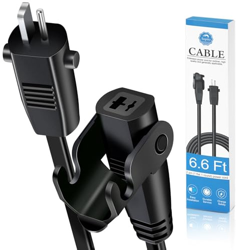 Sopito 6.6 Feet (2 M) Recliner Cable Replacement Extension Cord for Lift Chair or Power Recliner, Power Supply Cable for Okin Limoss Lazboy Pride Catnapper etc. Black