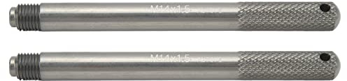 Tissting 2 st hjuljusteringsstift M14 x 1,5 aluminiumlegering hjulhållare fälgstift pilotstift monteringsguide verktyg för byte av däck