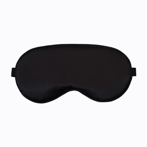 LIDOUK Sleep Mask Silk Cover - Eye Contour Built in No Pressure - Handmade, Over Conventional Flat Thin Shades (Black)