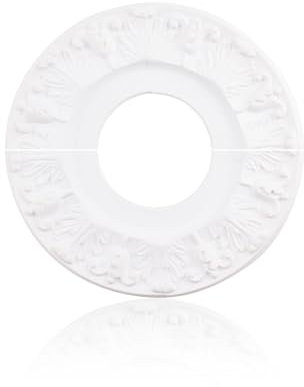 INCREWAY 1Pack Split Lighting PU Plafond 3d Modélisation Plaque de couverture de plafond Ventilateur de plafond Médaillon Maison 10 pouces OD x 4 pouces ID