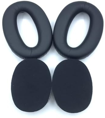 Sostituzione padiglioni auricolari per Sony WH-1000XM2/MDR-1000X, cuscinetti auricolari per cuffie over ear, padiglioni auricolari in schiuma di spugna di memoria per le cuffie (Nero)