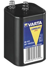 Battery 6Volt Blockbatterie - Varta(431) - LongLife Plus - Zinkchlorid