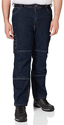 DASSY® Knoxville Stretch-Arbeitsjeans mit Kniepolstertaschen - Größe 50 - JEANSBLAU