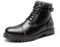 Bruno Marc Botas de Militares Oxford Hombre Botines Moto de Cordones con Cremallera Lateral,Size 44,Negro,ENGLE-05