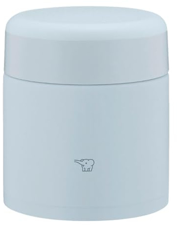 ZOJIRUSHI SW-KA30-HL Mahobin Stainless Steel Thermal Soup Jar, Lunch Jar, Seamless 10.1 fl oz (300 ml), Ice Gray, Integrated Lid and Seal, Easy to Clean, 3 Pieces Only