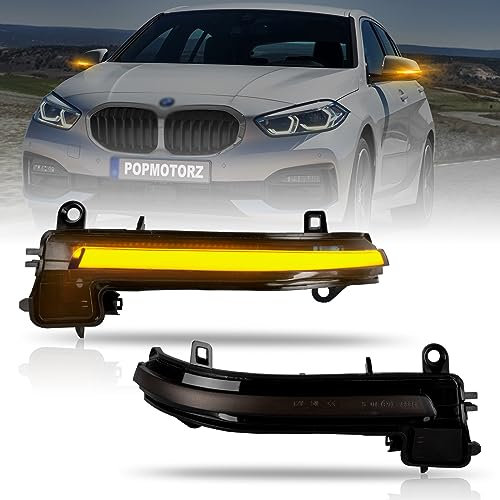 POPMOTORZ LED Spiegelblinker, 2 Stücke LED Blinker mit Canbus Fehlerfrei 2835 SMD Schwarz für BMW F20 F21 F22 F30 F31 F34 GT F35 F32 F33 F36 X1 E84