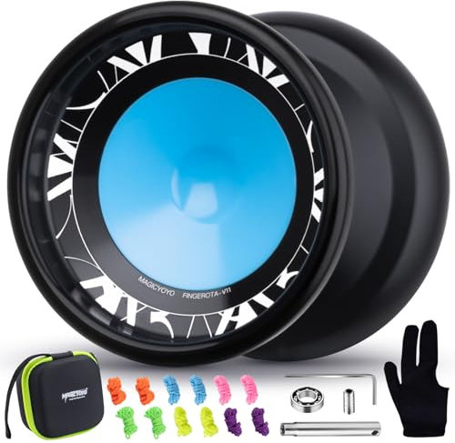MagicYoyo V11 JoJo Trick Professionnel Neospin Yoyo pour Enfants et Débutants, Double But, Métal avec 12 Cordes Roulement à Billes