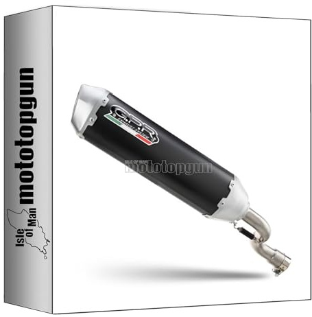 scarico completo gpr omologato catalizzato acciaio nero pentascooter, db-killer incluso, hon.12 compatibile con honda sh 125 2020 2021 2022 2023 mototopgun