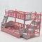 KARLOR Doppelstöckiges Bett rosa, Klein Bett für Puppen Prinzessin Miniatur Bett Spielhaus Mini Bett Möbel Etagenbett im europäischen Stil, Mädchen Puppenbett 22 * 11.5 * 14 cm