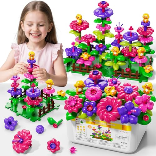 Ci Vetch Flower Garden STEM Building Toys for Girls Ages 3–7