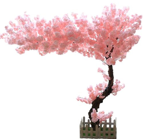 Générique Rose,120 * 100CM, Simulation Cerisier en Fleurs Intérieur Et Extérieur Hôtel Arbre À Souhaits Mariage Salle D'exposition Décorer Arbre Paysager