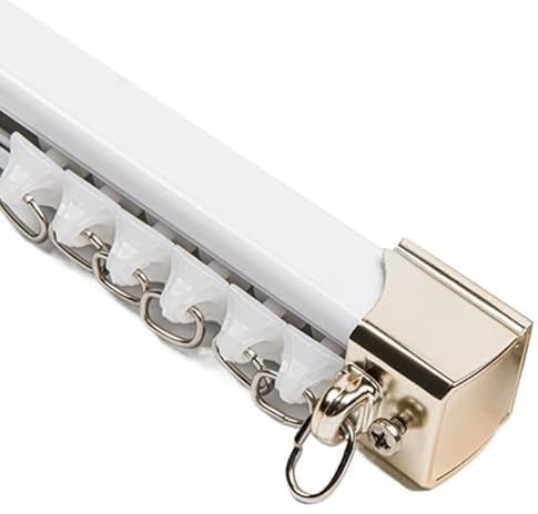 Genérico Riel de Cortina de Techo de 2,13 m - Riel de Aluminio Duradero para divisores de Espacios, vestidores, bañeras, duchas y Esquinas (213 cm) - Solución versátil y Elegante