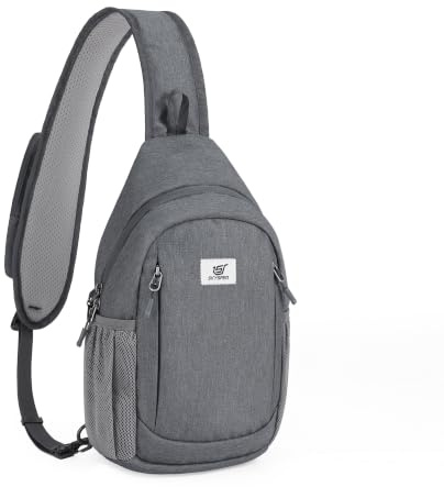 SKYSPER Axelväska RFID crossbody väska stöldsäker crossbody ryggsäck resa axel dagväska, Grå, M, Stöldskyddsväska