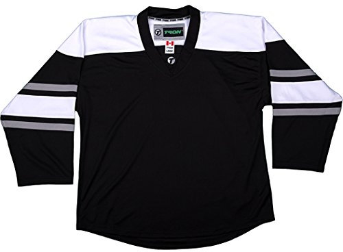 TronX Spielbekleidung DJ300 Junior Eishockey Trikot, Hockeybekleidung, Lange Ärmel (DE/NL/SE/PL, Alphanumerisch, L, XL, Los Angeles Kings - Black)