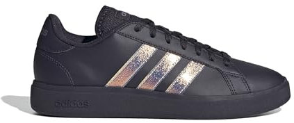 adidas Damen Grand Court Base 2.0 Shoes Schuhe, Aurora Black/Aurora Black/Shadow Violet, 40 2/3 EU