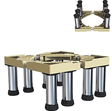 Verstellbarer Waschmaschinen-Basisständer, erhöhte Kühlschrank-Gefrierschrank-Basishalterung, Länge/Breite 47–69 cm, Trockner, Kühlschrank, Waschmaschine, Sockel und Rahmen, Antivibrationsmatte,