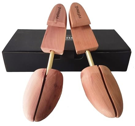 Luxinton Raffinierter Zedernholz Schuhspanner Herren Kombination Zedernholz Schuhspanner für alle Arten von flachen Schuhen, Beige, 46/47 EU