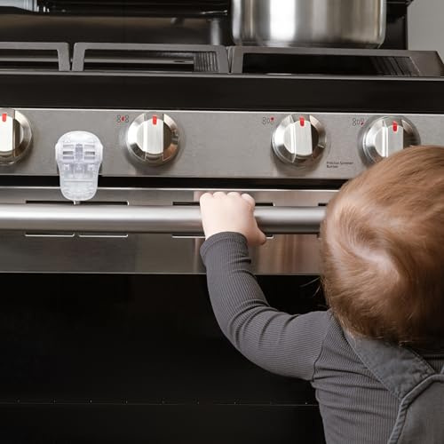 Todays Kids Oven Door Baby Proofing Heat-Resistant Lock - Oven Lock Child Safety, Baby Safety Products for Childproof Home - Strong 3M Adhesive, Easy Installation, One-Hand Use, No Tools