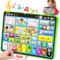 hahaland Trilinguale (EN/FR/ES) Kinder Laptop Baby Tablet für 1 2 3 Jahr alte Jungen Mädchen, Augenfreundliches Elektrisches Lernspielzeug mit Touchscreen, Alphabet, Zahlen, Montessori lerncomputer